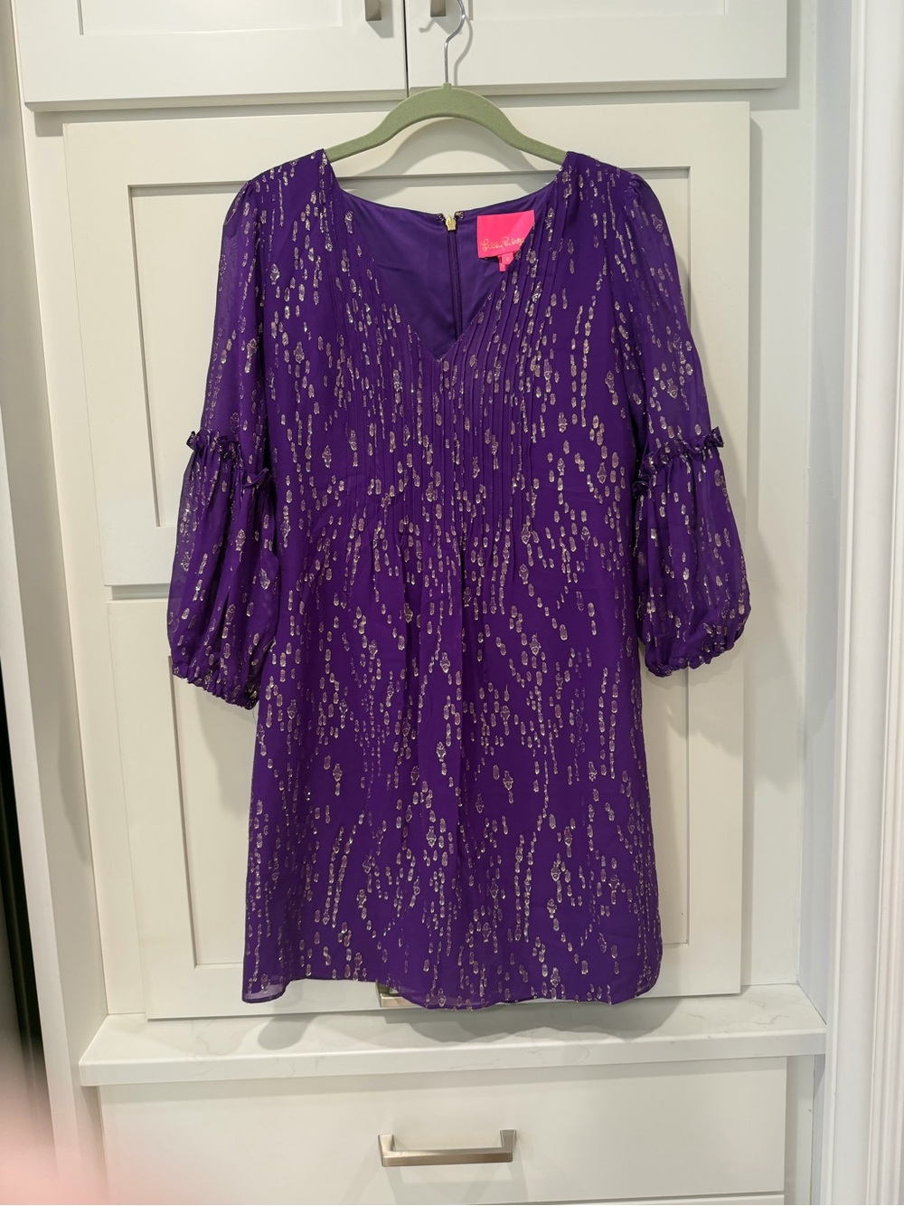 Lilly Pulitzer Purple Metallic Print dress